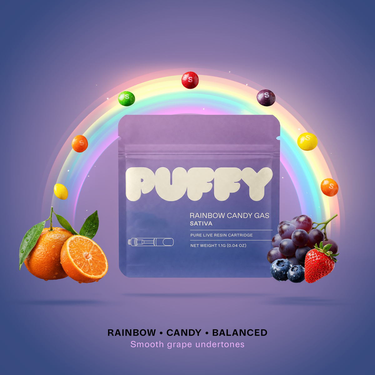 Rainbow Candy Gas 20MG Nicotine Cartridge