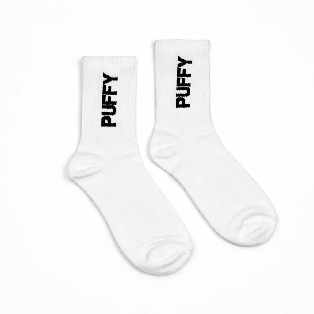 Puffy Logo Socks (White)