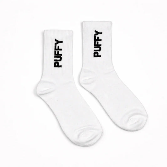 Puffy Logo Socks (White)